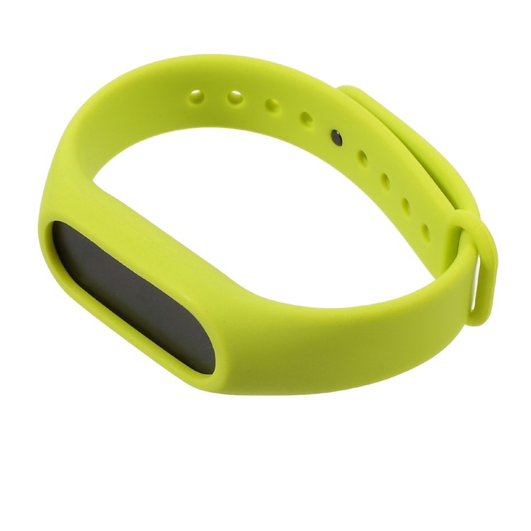 Accessorio Per Braccialetto TPU Morbido Per Xiaomi Mi Band 2 - Giallo Verde-3