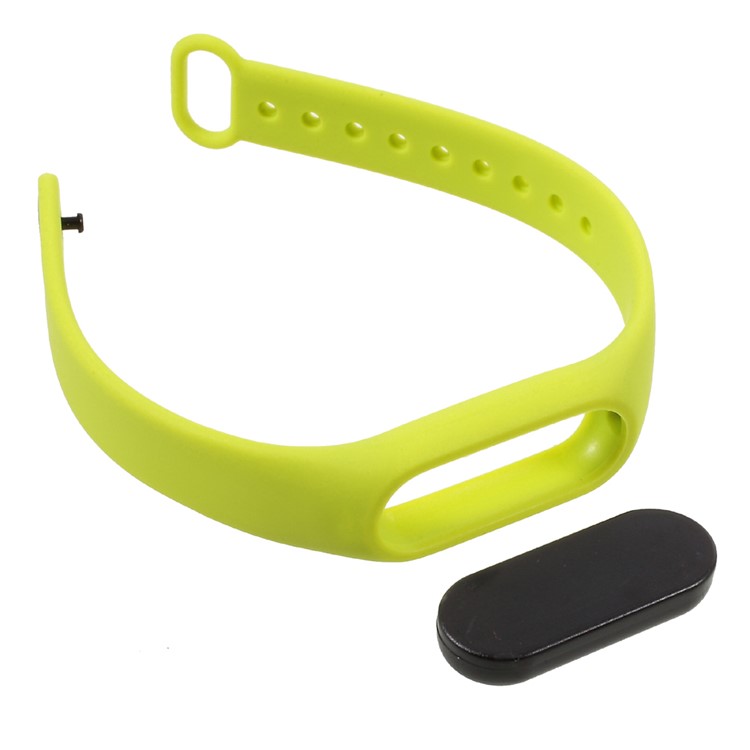 Accessorio Per Braccialetto TPU Morbido Per Xiaomi Mi Band 2 - Giallo Verde-7