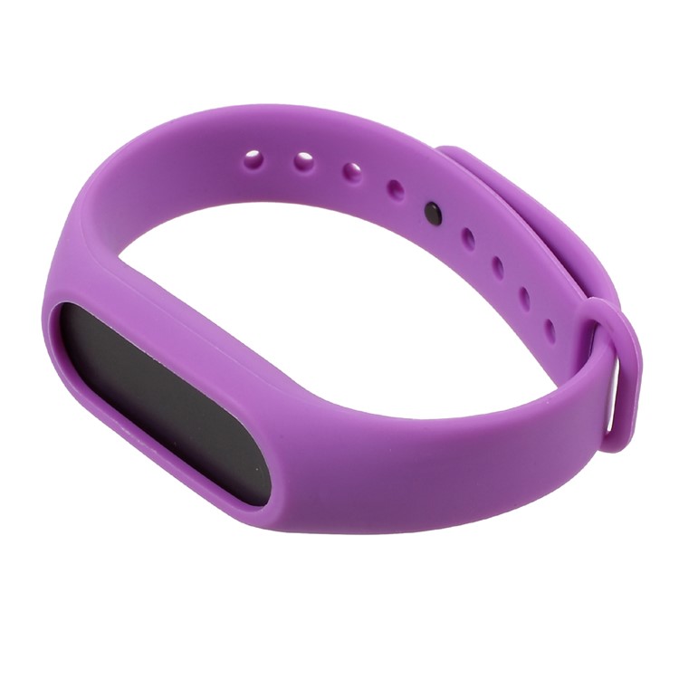 Soft TPU Wristband Accessory for Xiaomi Mi Band 2 - Purple-3