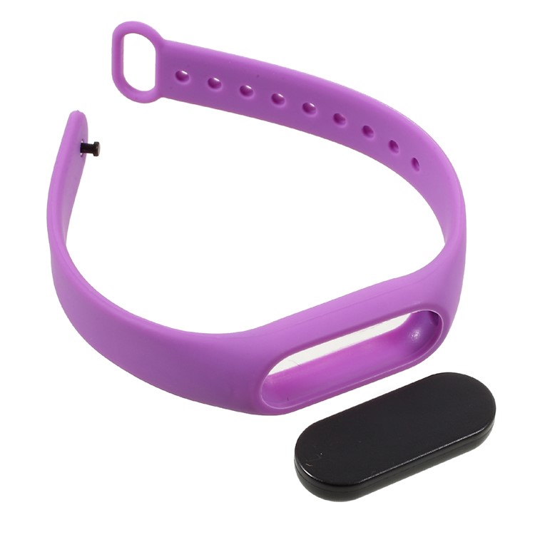 Soft TPU Wristband Accessory for Xiaomi Mi Band 2 - Purple-7