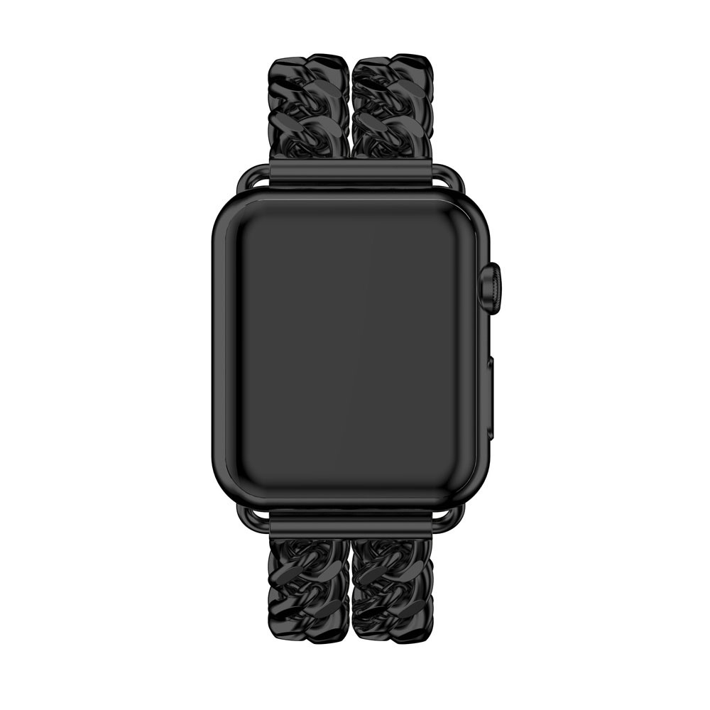 Cowboy Chain Electroplated Stainless Steel Watch Strap for Apple Watch Series 3 Series 2 Series 1 42mm - Black-3