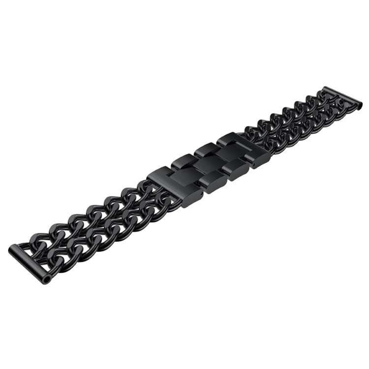 Luxury Cowboy Chain Electroplated Stainless Steel Watch Strap for Fitbit Charge 2 - Black-4