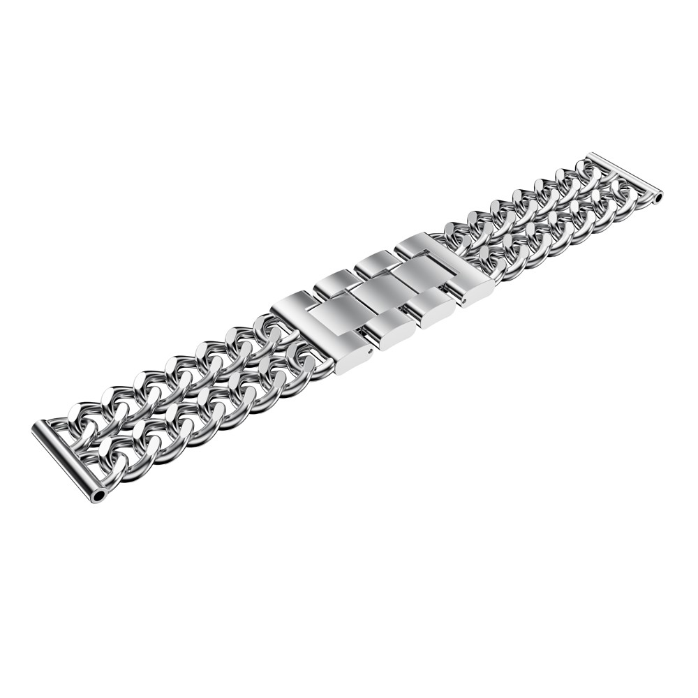 22mm Luxury Cowboy Chain Electroplated Stainless Steel Watch Band for Samsung Gear S3 Classic / Frontier - Silver Color-4