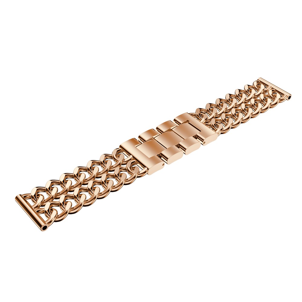 Electroplated Cowboy Chain Watch Strap Replacment for Samsung Gear S3 Classic / Frontier - Rose Gold Color-4
