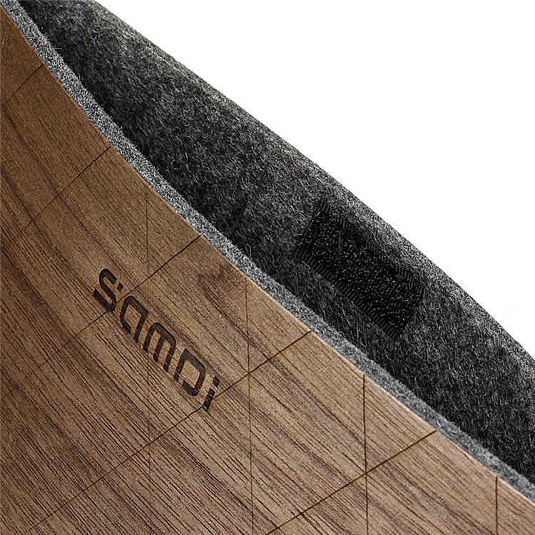 SAMDI Walnut Wood Skin Wool Felt Tablet Pouch for iPad mini 4 / 3 / 2 / 1, Etc. - Walnut-10