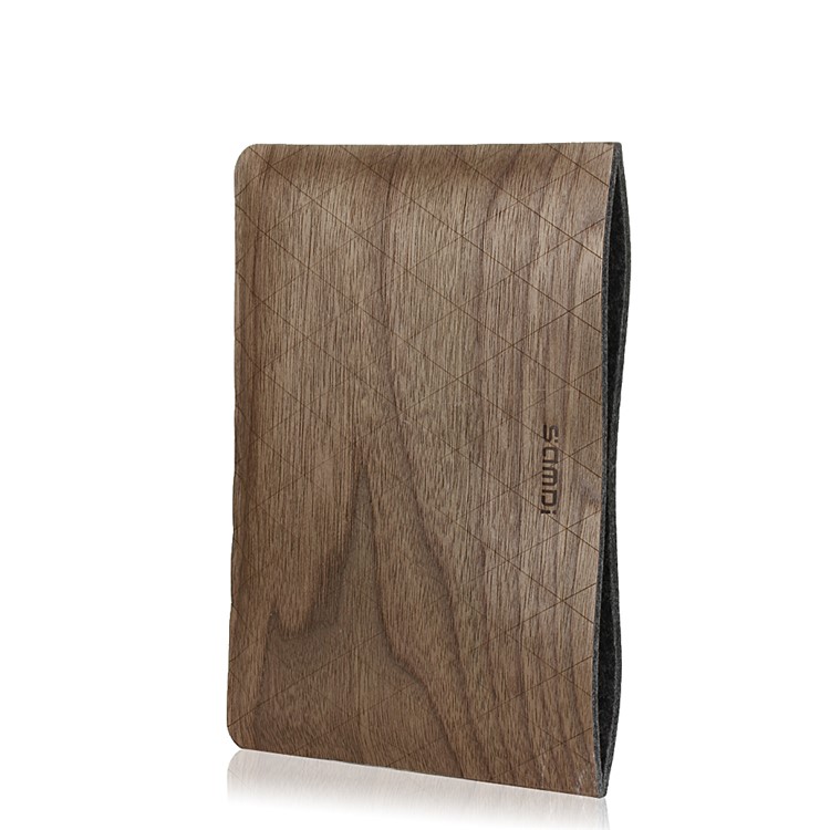 SAMDI Walnut Wood Skin Wool Felt Tablet Pouch for iPad mini 4 / 3 / 2 / 1, Etc. - Walnut-6