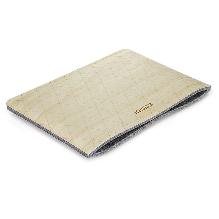 SAMDI Birch Wood Skin Wool Felt Universal Pouch for iPad mini 4 / 3 / 2 / 1, Etc. - Birch-3