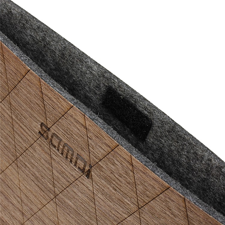 SAMDI Walnut Wood Skin Wool Felt Sleeve Pouch Bag for iPad 4 / 3 / 2, iPad 9.7 inch Etc. - Walnut-10