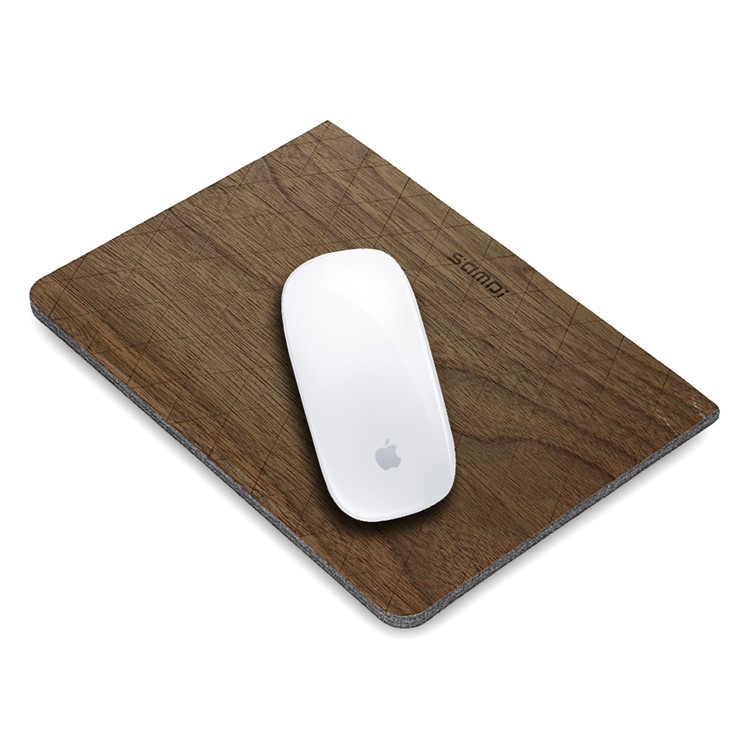 SAMDI Walnut Wood Skin Wool Felt Sleeve Pouch Bag for iPad 4 / 3 / 2, iPad 9.7 inch Etc. - Walnut-6