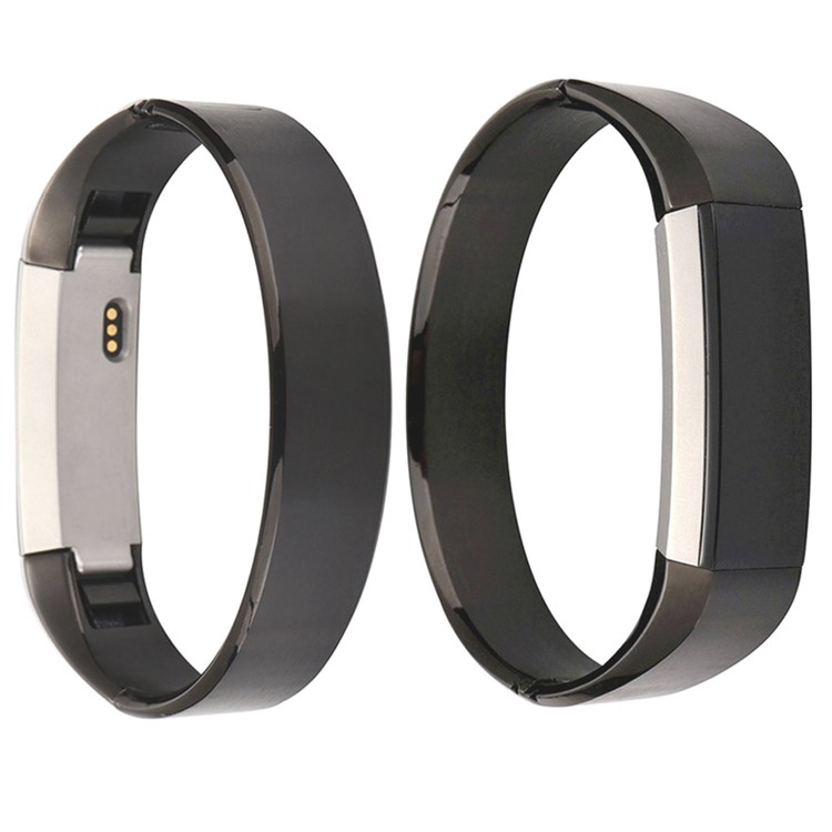Simple Style Stainless Steel Bracelet Strap with Snap-on Clasp for Fitbit Alta - Black-3