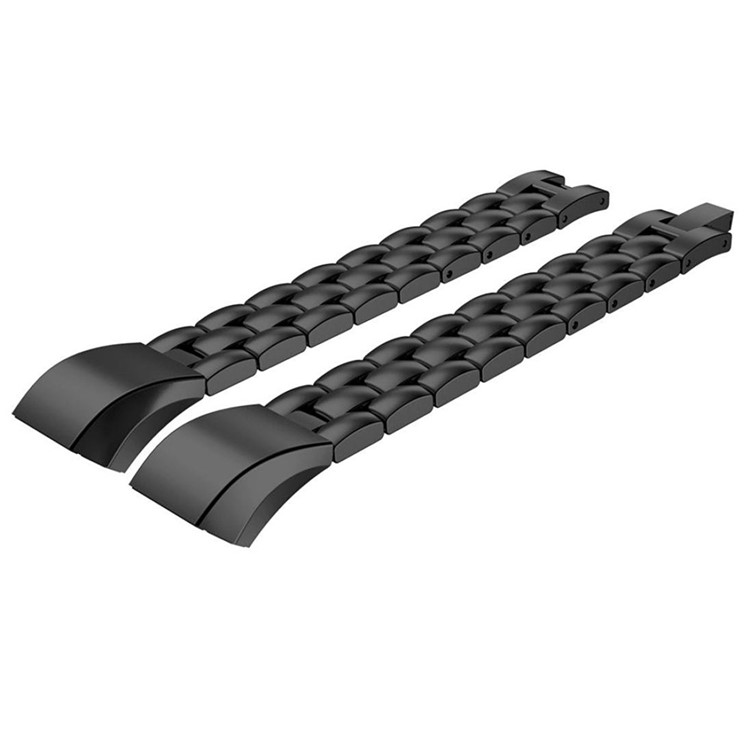 Pulseira de aço inoxidável de textura de dragão de aço inoxidável para fitbit alta aptidão wristband - preto-3