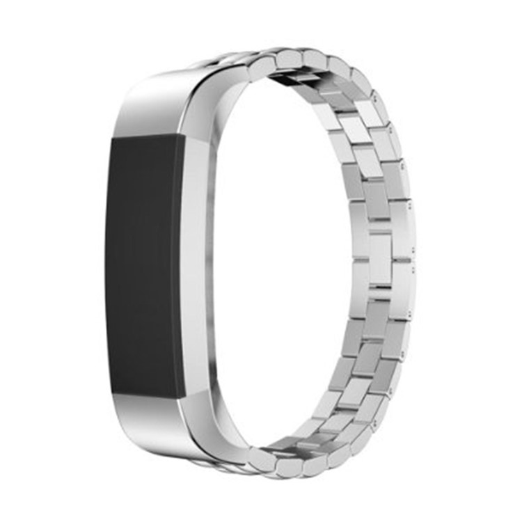 Luxury Dragon Texture Stainless Steel Metal Band Replacement for Fitbit Alta Fitness Wristband - Silver Color-1