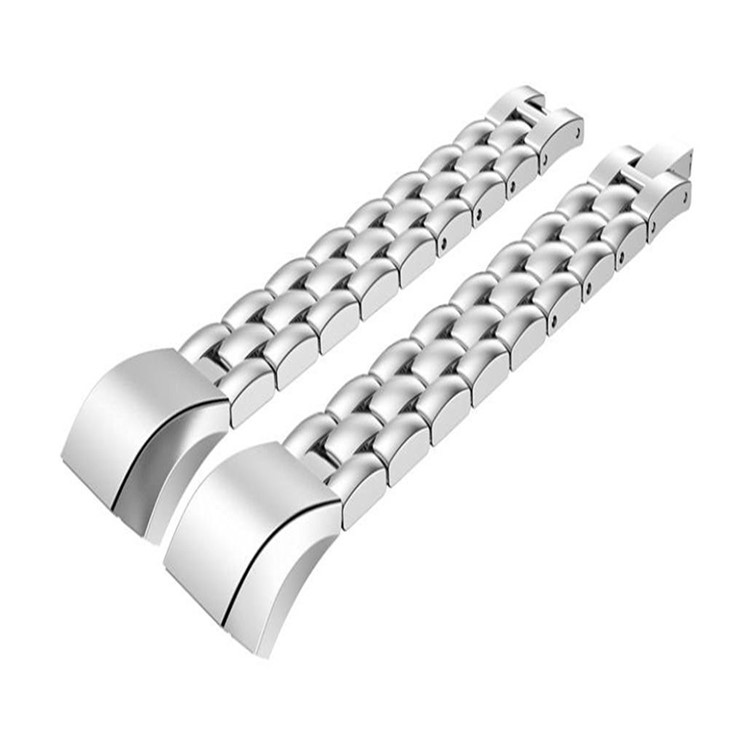 Luxury Dragon Texture Stainless Steel Metal Band Replacement for Fitbit Alta Fitness Wristband - Silver Color-4