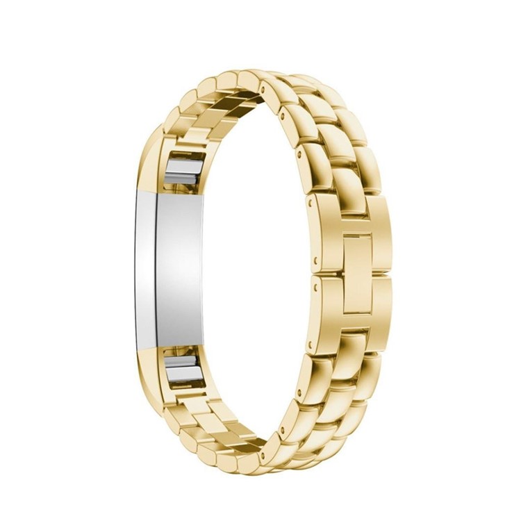 Luxury Dragon Texture Stainless Steel Watchband Strap for Fitbit Alta Fitness Wristband - Gold Color-2