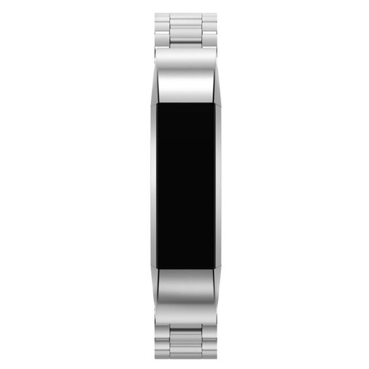 Luxury Three Beads Stainless Steel Wristband with Folding Clasp for Fitbit Alta - Silver Color-3