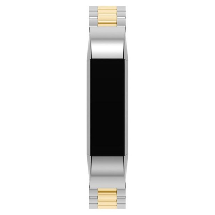 Luxury Three Beads Stainless Steel Metal Wrist Band for Fitbit Alta - Gold Color + Silver-3