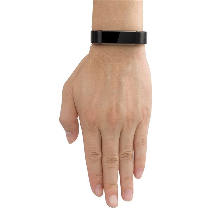 Milanese Mesh Stainless Steel Watch Strap for Fitbit Alta - Black-4