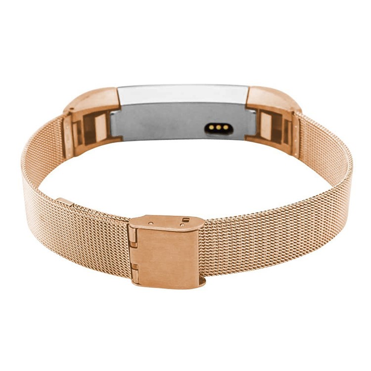 Milanese Stainless Steel Watch Strap Raplacement for Fitbit Alta - Rose Gold Color-4
