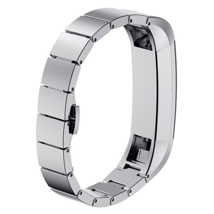 Solid Stainless Steel Watch Band Link Bracelet for Fitbit Alta - Silver Color-1