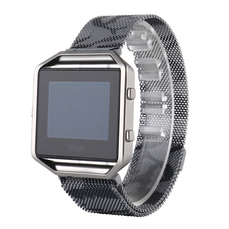Magnetic Milanese Stainless Steel Watch Band Bracelet with Camouflage Pattern for Fitbit Blaze - Grey-1