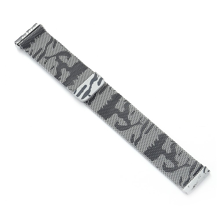 Magnetic Milanese Stainless Steel Watch Band Bracelet with Camouflage Pattern for Fitbit Blaze - Grey-3