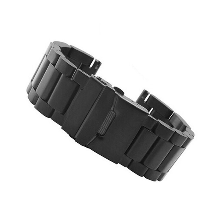 Luxury Three Beads Stainless Steel Metal Strap with Folding Clasp for Garmin Fenix 3 - Black-2