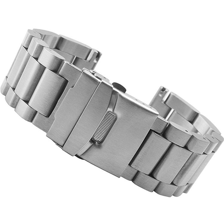 Three Beads Luxury Stainless Steel Wristband with Folding Clasp for Garmin Fenix 3 - Silver Color-3