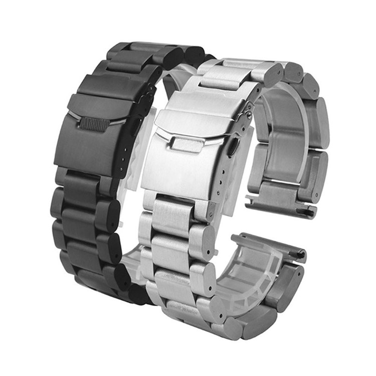 Three Beads Luxury Stainless Steel Wristband with Folding Clasp for Garmin Fenix 3 - Silver Color-6