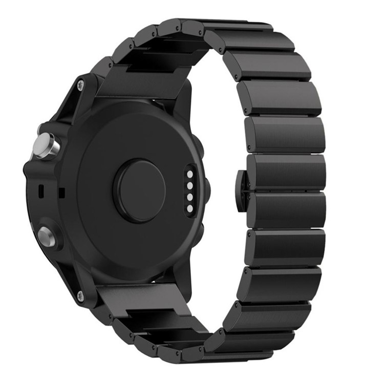 Relógio de aço inoxidável com fivela de borboleta para Garmin Fenix ??3 - Preto-7