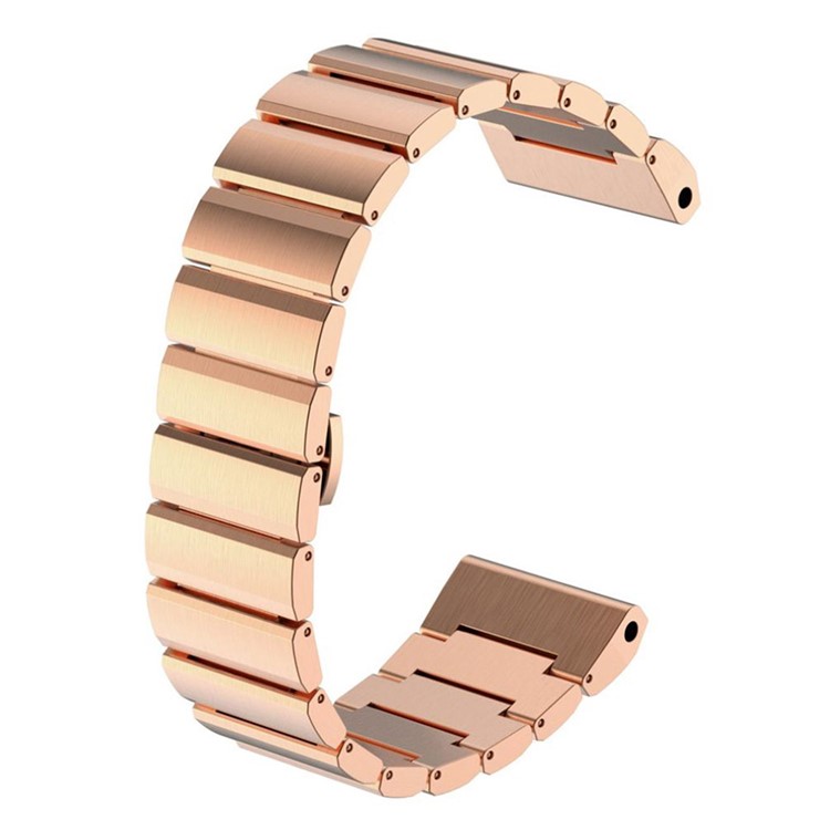 Solid Stainless Steel Link Bracelet Watch Strap with Butterfly Buckle for Garmin Fenix 3 - Rose Gold Color-4