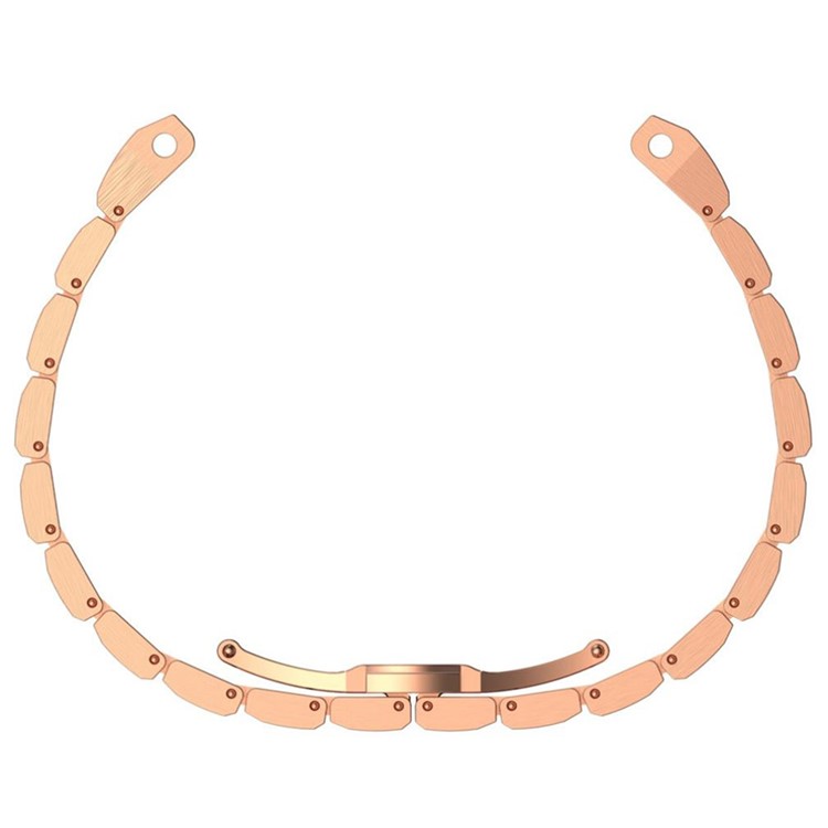 Solid Stainless Steel Link Bracelet Watch Strap with Butterfly Buckle for Garmin Fenix 3 - Rose Gold Color-6