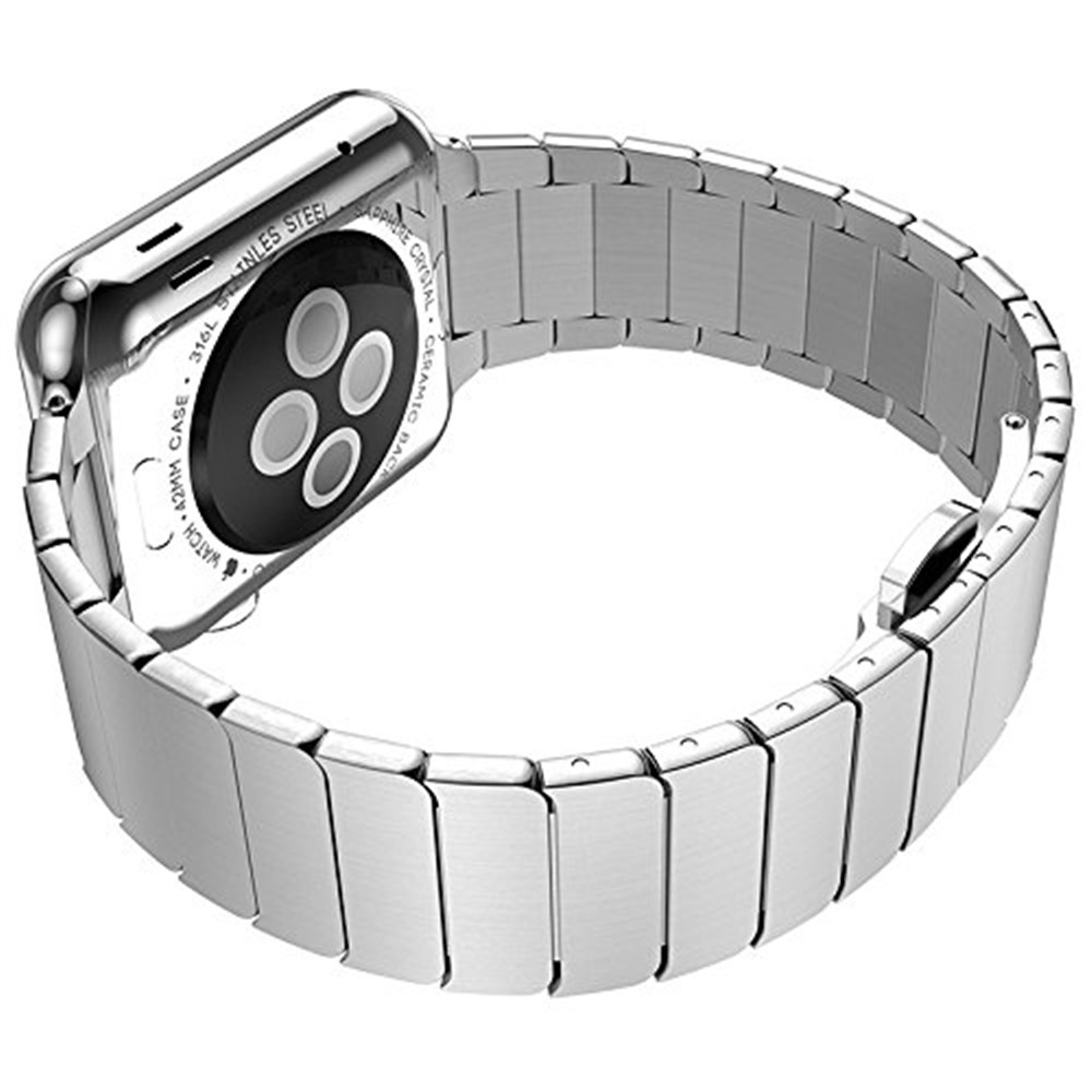 Pulseira De Aço Inoxidável Pulseira Pulseira Para Relógio De Maçã Série 3 Série 2 Série 1 38mm - Cor Prata-6