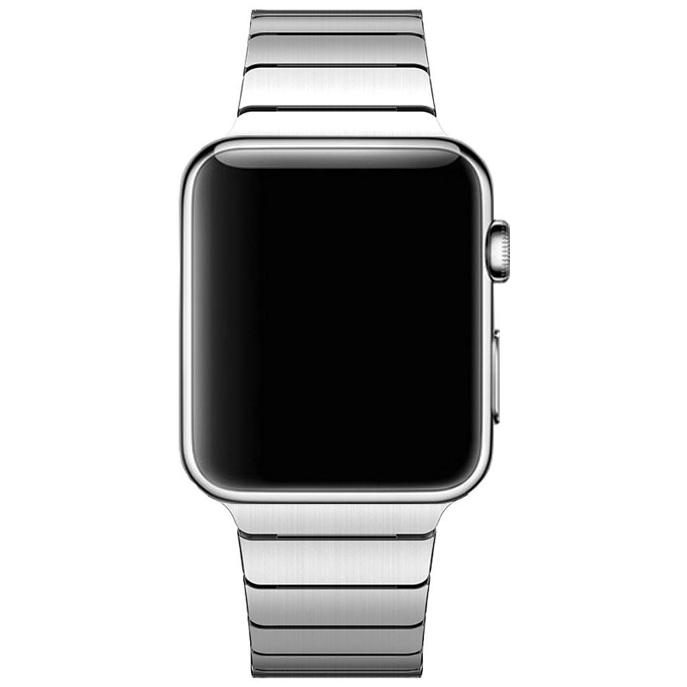 Butterfly Buckle Stainless Steel Watch Band Link Bracelet for Apple Watch Series 2 Series 1 42mm - Silver-4