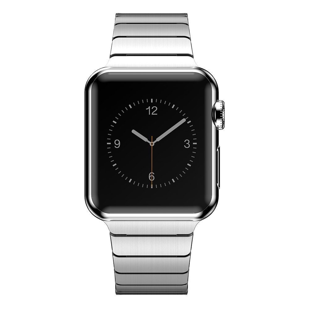 Butterfly Buckle Stainless Steel Watch Band Link Bracelet for Apple Watch Series 2 Series 1 42mm - Silver-5