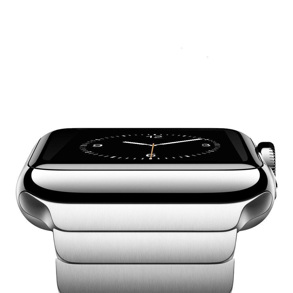 Butterfly Buckle Stainless Steel Watch Band Link Bracelet for Apple Watch Series 2 Series 1 42mm - Silver-8