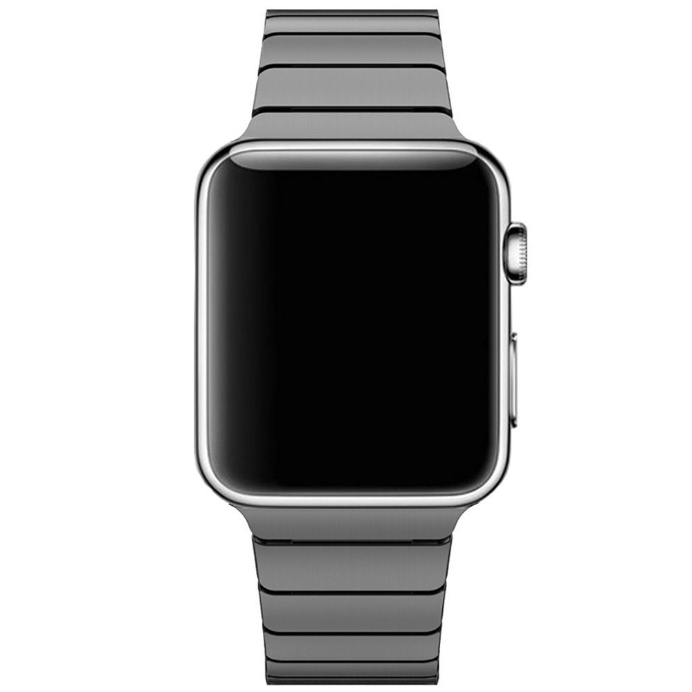 Stainless Steel Link Chain Watch Strap with Butterfly Buckle for Apple Watch Series 3 / 2 / 1 42mm - Black-2
