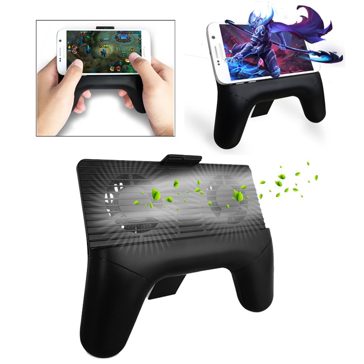 Phone Radiator Game Handle Mini Cooler Cooling Phone Stand with Built-in 2000mAh Power Bank-1
