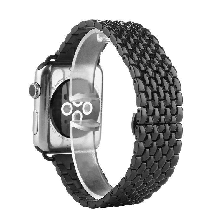 Dragon Pattern Stainless Steel Strap for 42mm Apple Watch Series 3 Series 2 Series 1 - Black-2