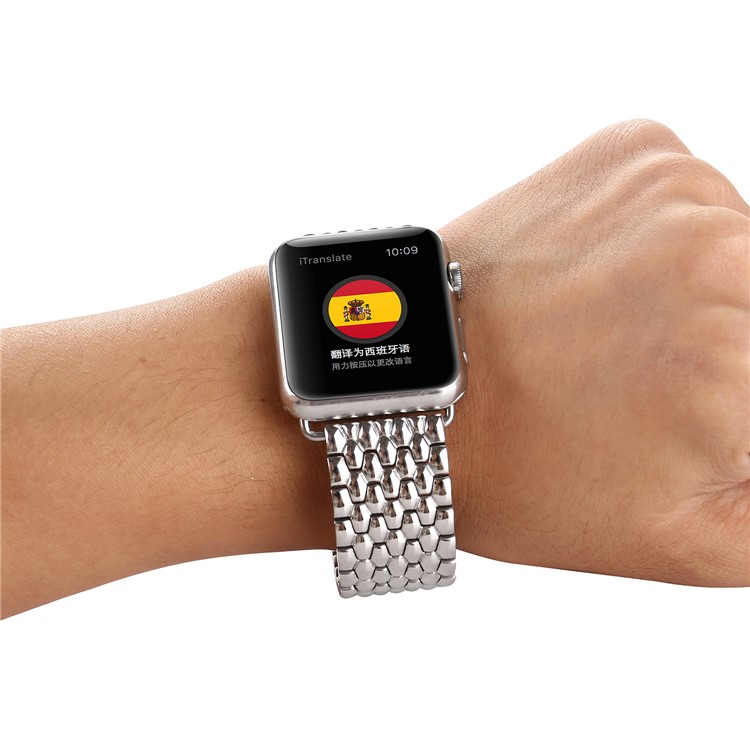 Dragon Pattern Stainless Steel Watchband for 42mm Apple Watch Series 3 Series 2 Series 1 - Silver Color-4