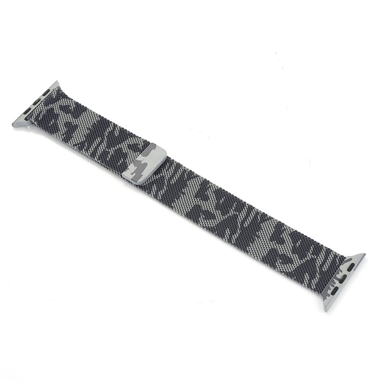 Camouflage Pattern Magnetic Milanese Stainless Steel Watch Band for Apple Watch 42mm Series 1 Series 2 - Grey-5