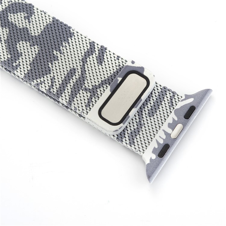 Camouflage Pattern Milanese Stainless Steel Watch Strap Replacement for Apple Watch 42mm Series 3 / 2 / 1 - Silver Color-4