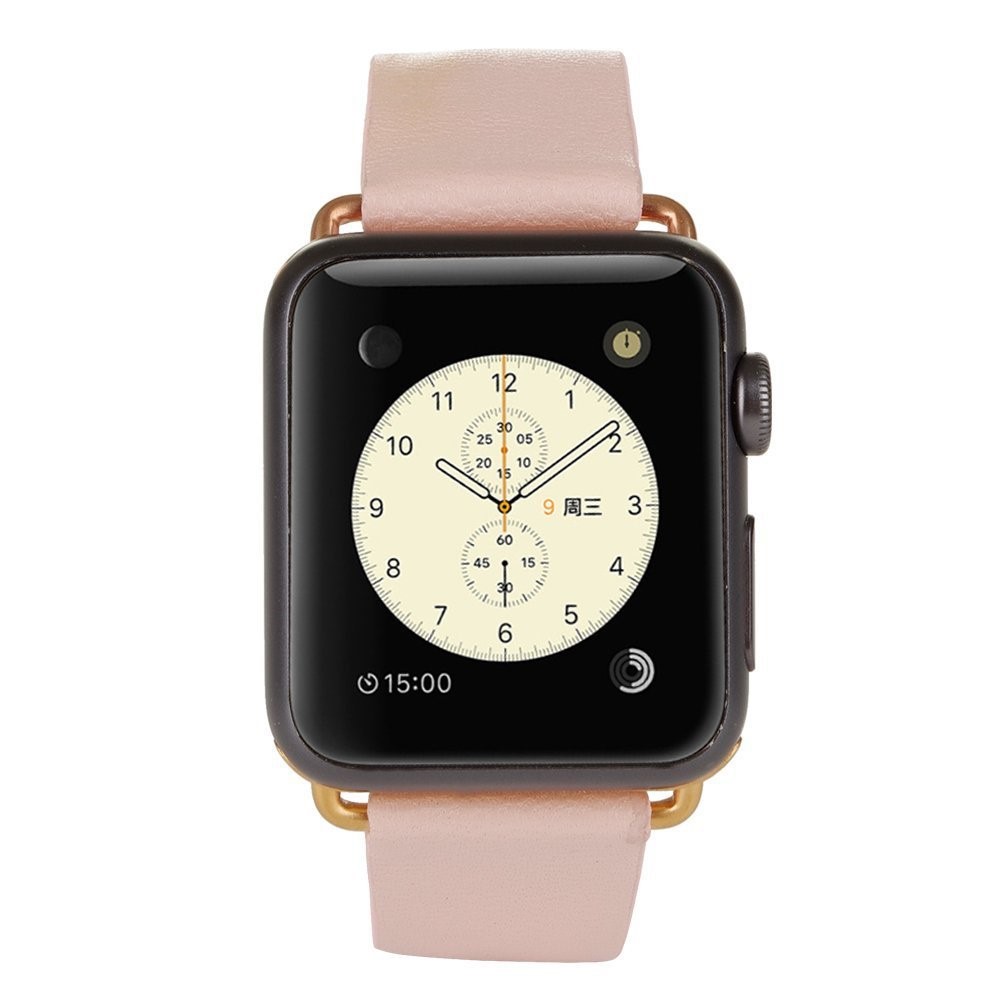 Modern Genuine Leather Watch Band with Magnetic Buckle for Apple Watch Series 4 40mm / Series 3 2 1 38mm - Pink-3