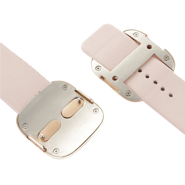 Modern Genuine Leather Watch Strap with Magnetic Buckle for 42mm Apple Watch Series 3 Series 2 Series 1 - Pink-5