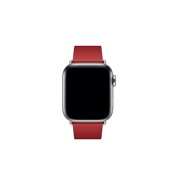 Pulseira De Couro Genuíno Estilo Moderno Com Fivela Magnética Para Apple Watch Series 4 44mm / Série 3 2 1 42mm - Vermelho-2