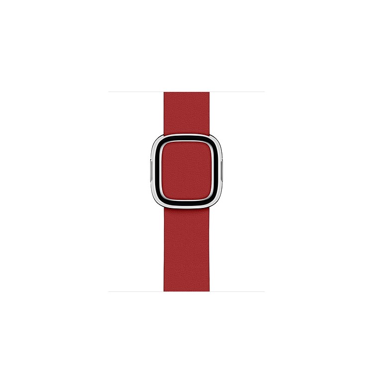 Pulseira De Couro Genuíno Estilo Moderno Com Fivela Magnética Para Apple Watch Series 4 44mm / Série 3 2 1 42mm - Vermelho-3