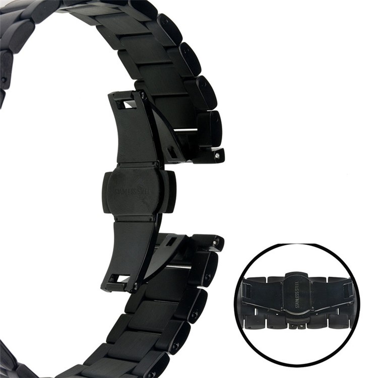 Stainless Steel Metal Watchband Butterfly Closure for Samsung Gear S3 Frontier/Classic - Black-5
