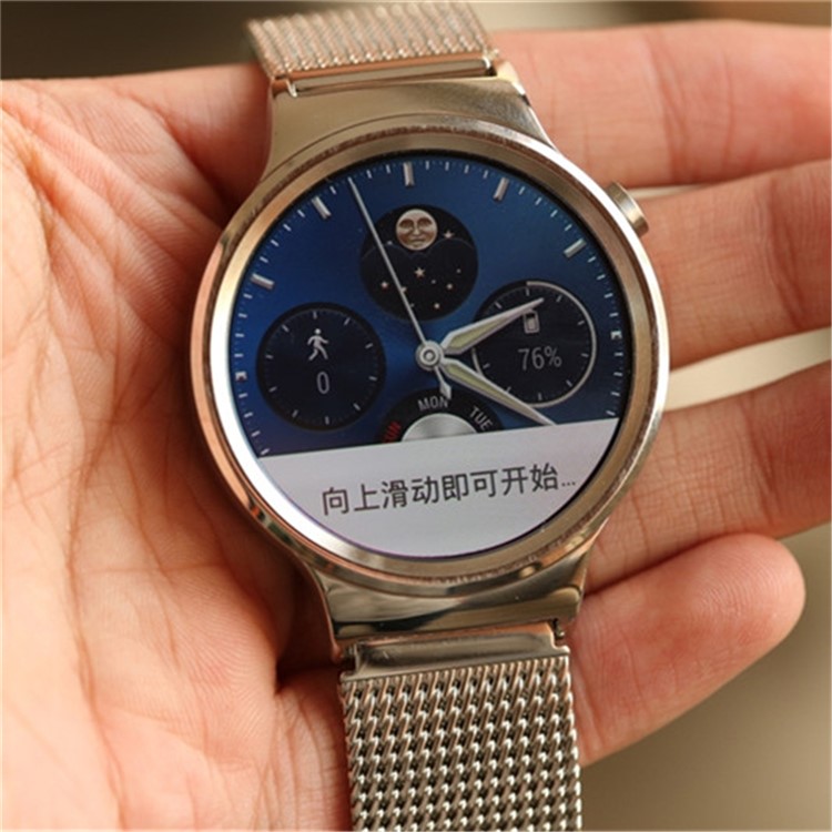 OEM Stainless Steel Metal Mesh Watch Strap Replacement for Huawei Watch - Silver Color-5