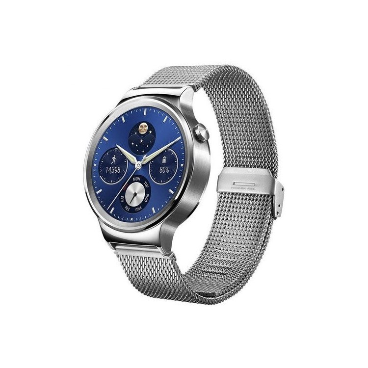 OEM Stainless Steel Metal Mesh Watch Strap Replacement for Huawei Watch - Silver Color-9