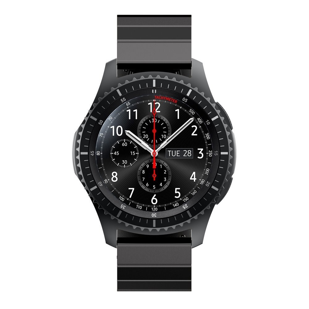 Solid Link Stainless Steel Watch Strap with Folding Clasp for Samsung Gear S3 Classic / S3 Frontier - Black-2