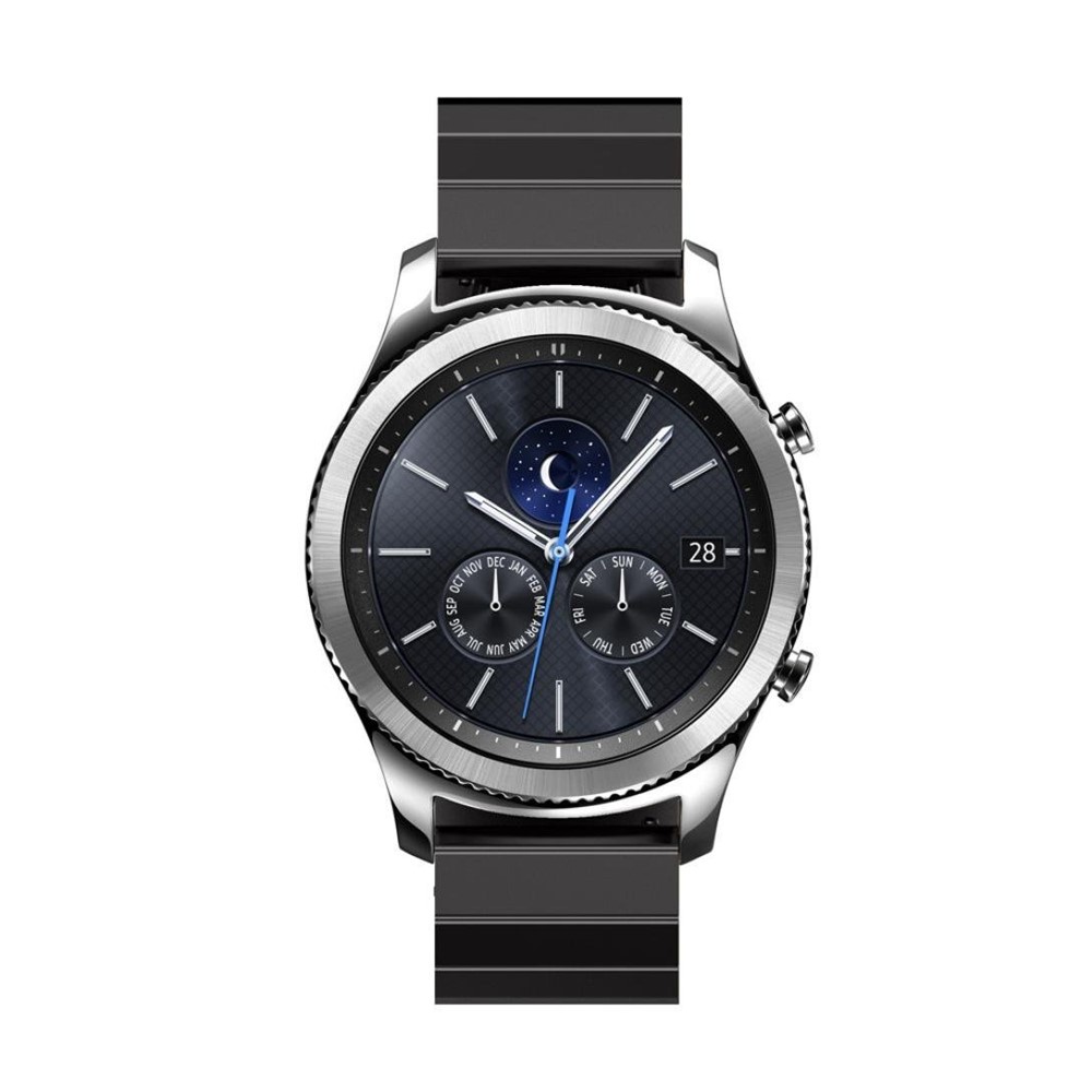 Solid Link Stainless Steel Watch Strap with Folding Clasp for Samsung Gear S3 Classic / S3 Frontier - Black-3